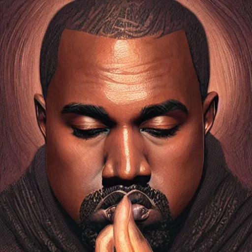 Image similar to kanye west in lord of the rings, intricate, highly detailed, digital painting, artstation, concept art, matte, sharp focus, illustration, art by artgerm and greg rutkowski and alphonse mucha