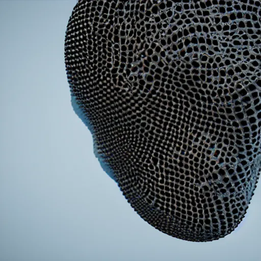 Image similar to a Trypophobia head, octane render, studio light, detailed picture