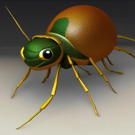 Image similar to A pokemon that looks like a beetle,Trending on art station. Unreal engine.