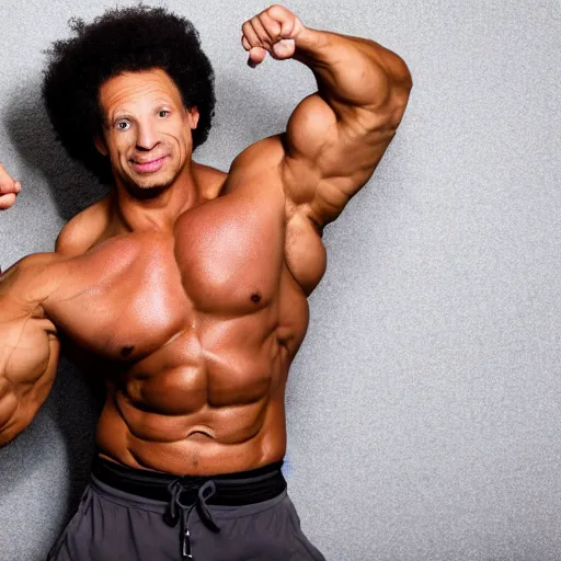 Prompt: Body Builder with EricAndre growing in his stomach, 4K