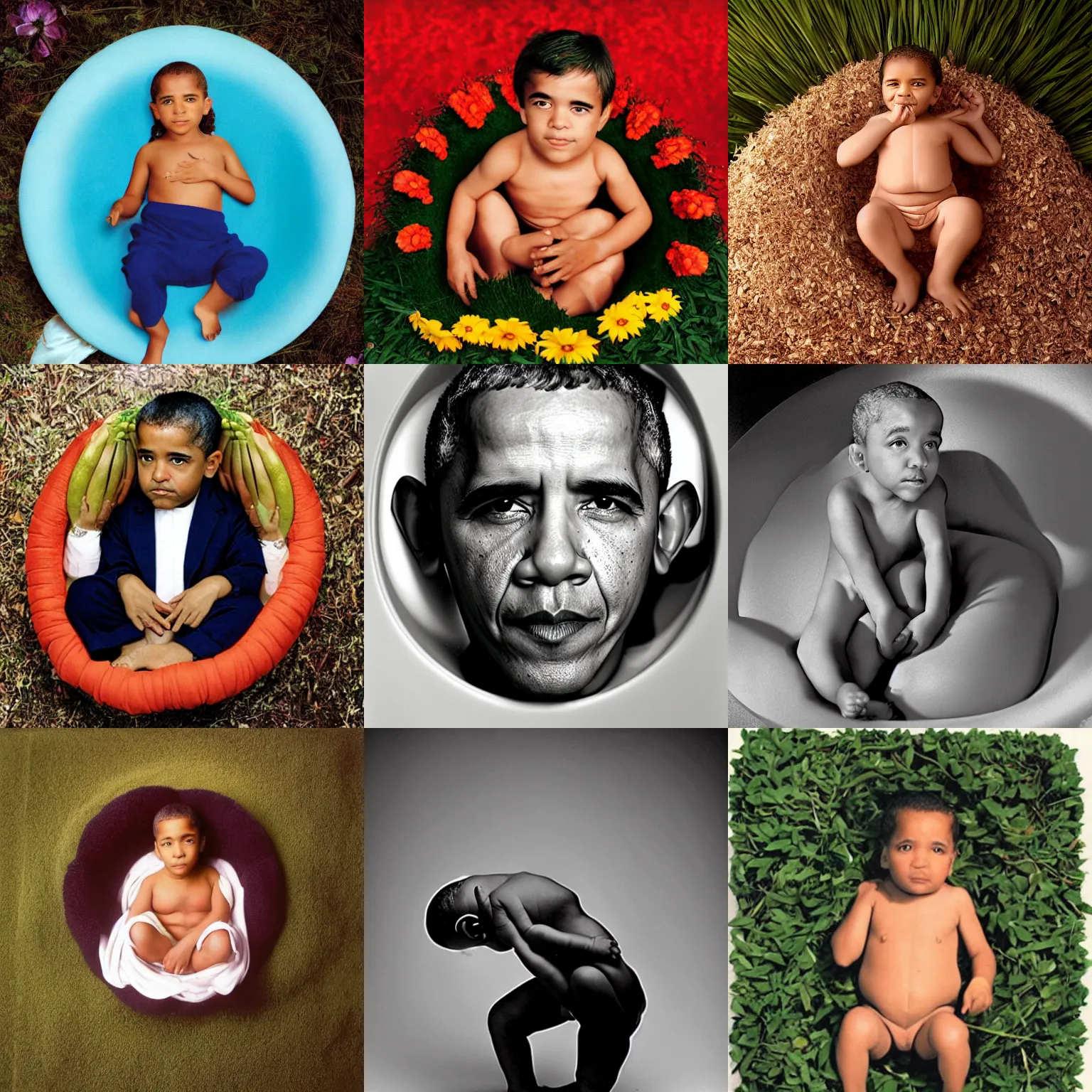 Prompt: photo of obama by anne geddes