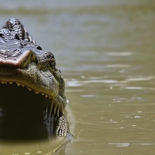Prompt: photo of a crocodile as a human