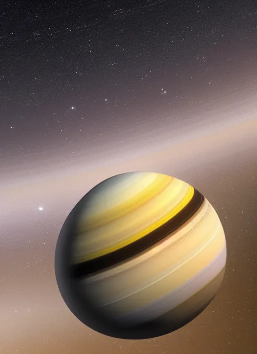 Image similar to high detail telescopic portrait image of the planet saturn centered, symmetrical in studio