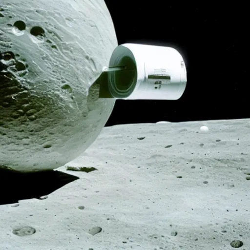 Prompt: a roll of toilet paper on the moon, earth in background