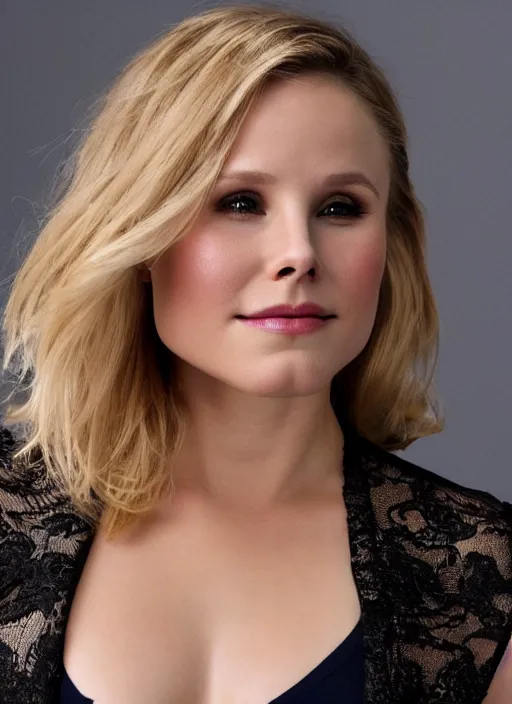 Prompt: chubby kristen bell, 8 k