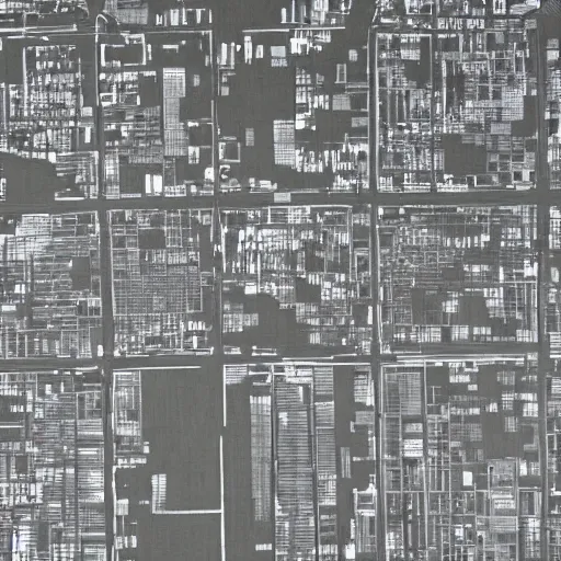 Prompt: Minimalist painting of a satellite view of a city