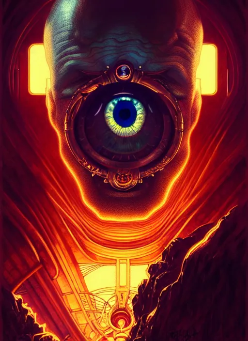 Image similar to portrait of dwayne johnson glowing eyes, volumetric lights, feast, music notes, art nouveau botanicals, gothic, intricate, highly detailed, digital painting, artstation, concept art, smooth, sharp focus, symmetric face, illustration, steampunk, art by artgerm and greg rutkowski and alphonse mucha