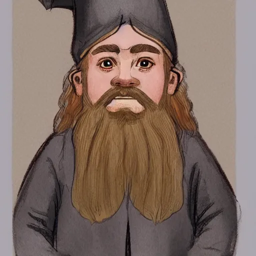 Prompt: Portrait of a gnome called Eldon, who is a young wizard that studied at the School of Abjuration.