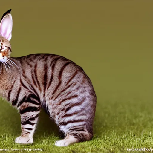 Prompt: a feline bunny - cat - hybrid, animal photography