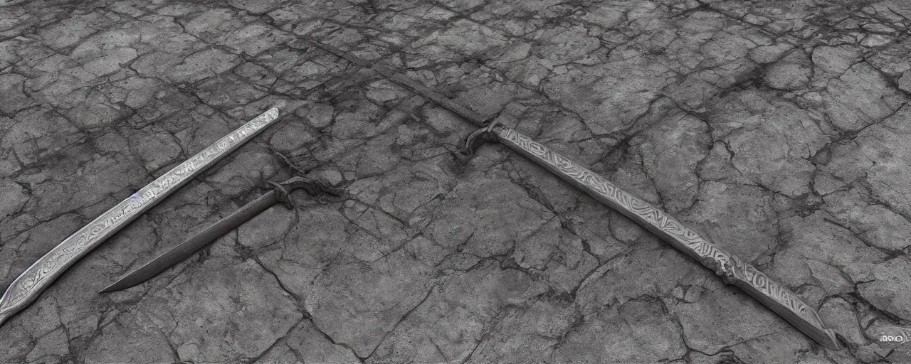 Image similar to basic steel sword, steel, shortsword, medieval, engravings, forged, blacksmith product design, art by gerald brom, greg rutkowski and artgerm and james jean and zdzisław beksinski, 8 k, unreal engine, c 4 d