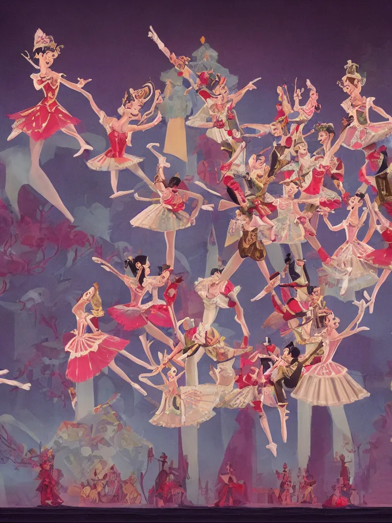 Image similar to nutcracker ballet show by disney concept artists, blunt borders, rule of thirds