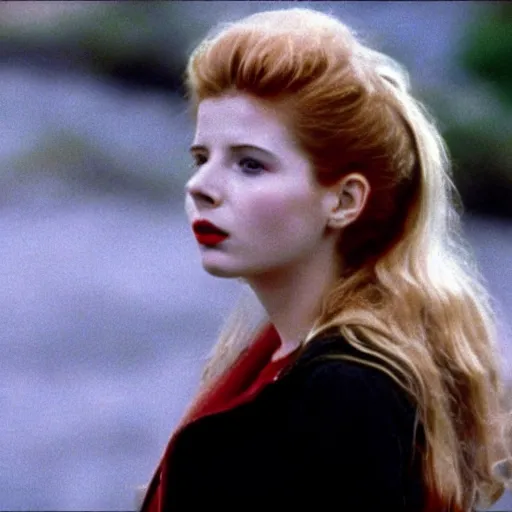 Prompt: a still of Rachel Hurd-Wood in Twin Peaks (1990)