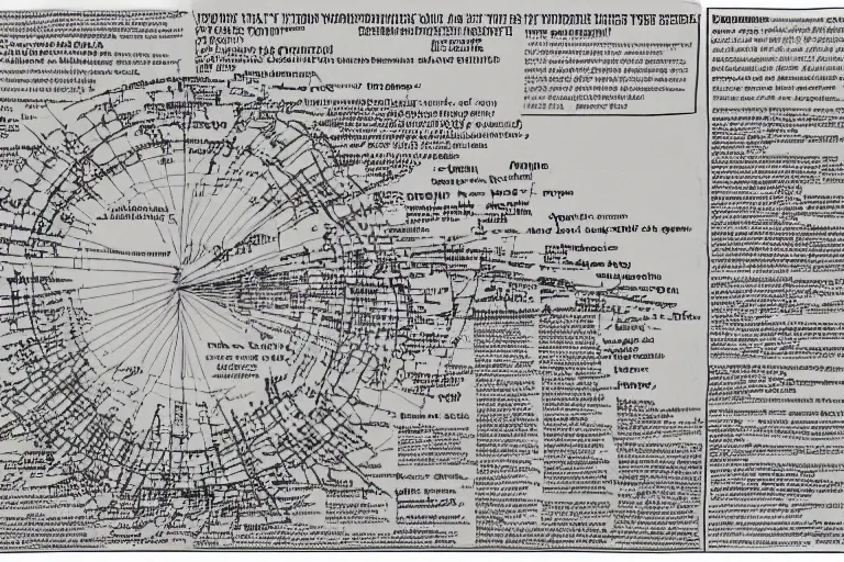 Prompt: a diagram by edward tufte warning how the world is going to end