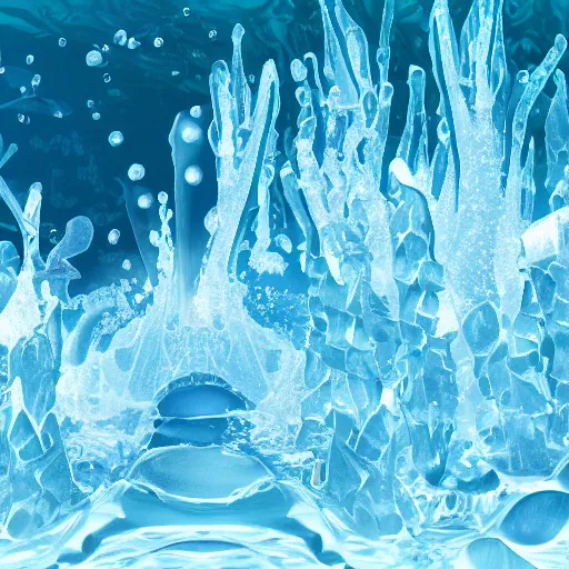 Image similar to icy submerged transparendigitalart leaked aquatic noticing