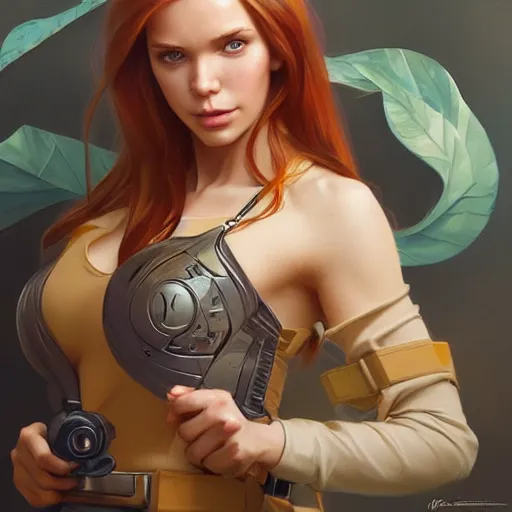 Image similar to ultra realistic illustration, kim possible, intricate, elegant, highly detailed, digital painting, artstation, concept art, smooth, sharp focus, illustration, art by artgerm and greg rutkowski and alphonse mucha