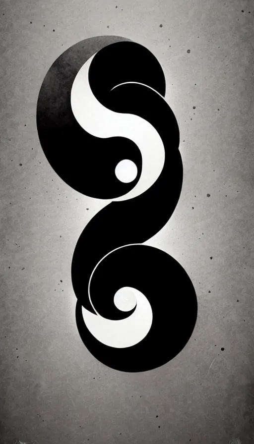 Prompt: Abstract representation of ying Yang concept, by Greg Rutkowski