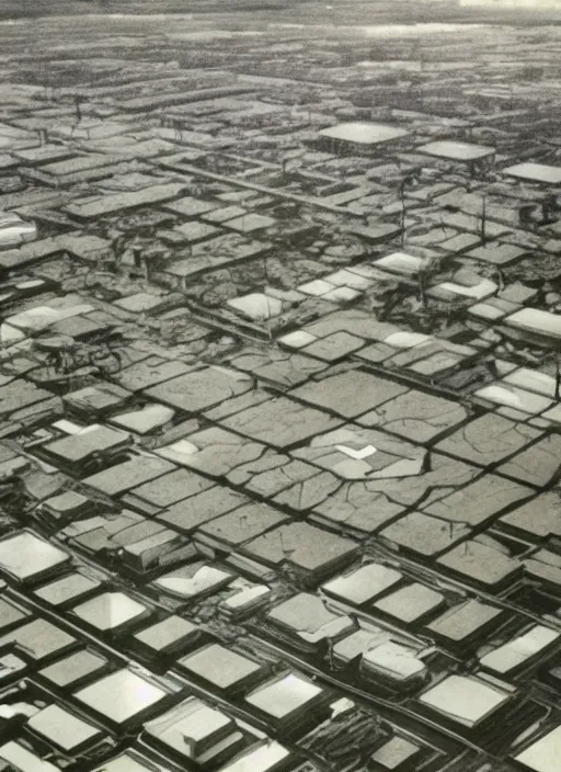 Prompt: brutalist garden city by Denys Lasdun