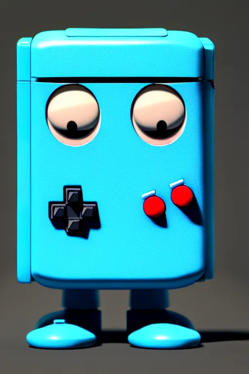 Image similar to A beautiful 3D image of an anthropomorphic gameboy BMO from adventure time, Cal-Arts, accurate, unreal engine 4k