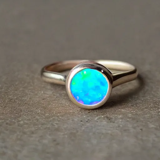 Image similar to product shot of a opal ring