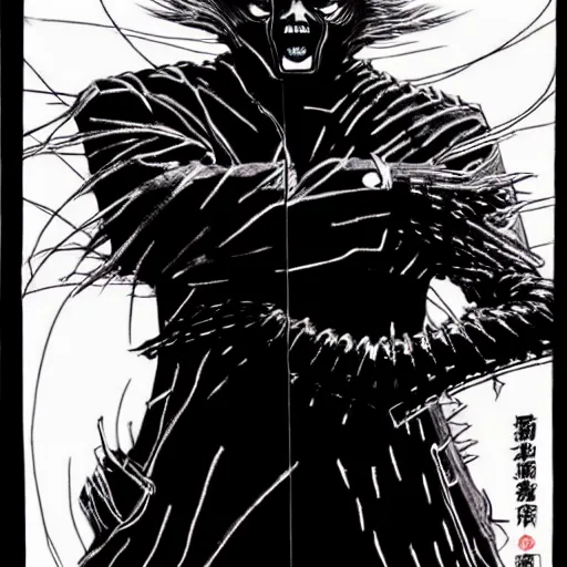 Image similar to Donald Trump looking sinister, by Tsutomu Nihei, highly detailed