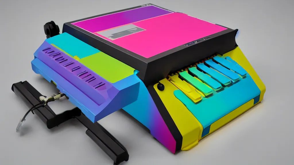 Image similar to cmyk risograph print unemotional drop synthesizer