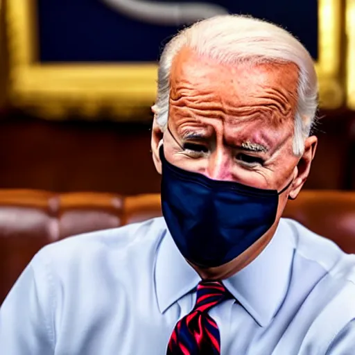 Image similar to photographic still of joe biden in glenn martin dds, very detailed, very intricate,