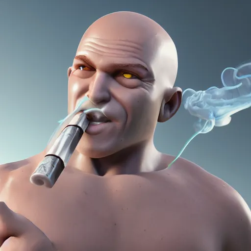 Image similar to mister clean smoking crack very detailed octane render 4 k