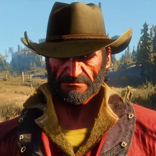 Image similar to Wolverine in red dead redemption 2 4k detail