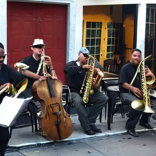 Image similar to a jazz band in new orleans