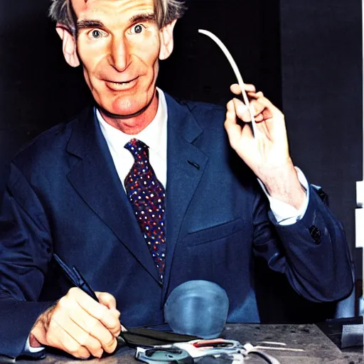 Prompt: Bill Nye at the bombing of Hiroshima