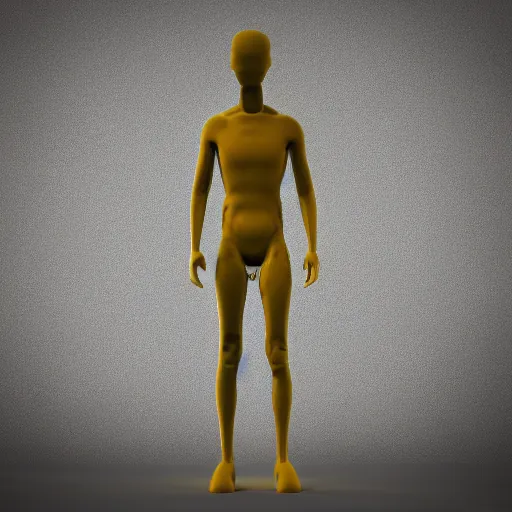 Image similar to man made of oil 3 d render