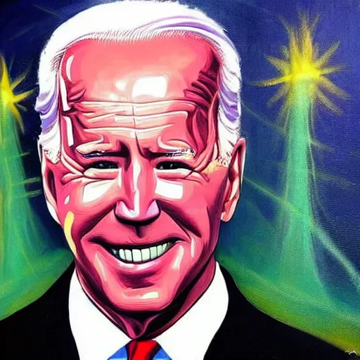 Prompt: a holy painting of joe biden.