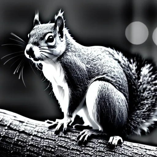 Image similar to mono chrome outline of a squirrel with a white background