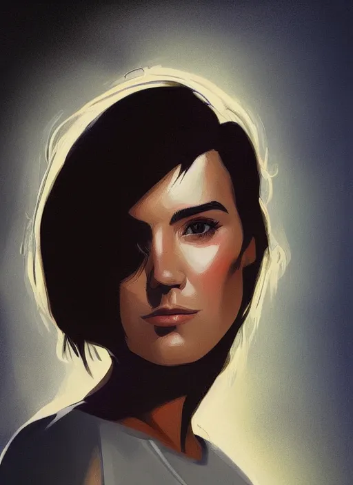 Image similar to detailed artwork by phil noto ; stylized painting of young jennifer connelly from the rocketeer ; brush texture ; asymmetric composition ; paint texture ; trending on artstation ; gallery painting by phil noto in the comic book style of phil noto