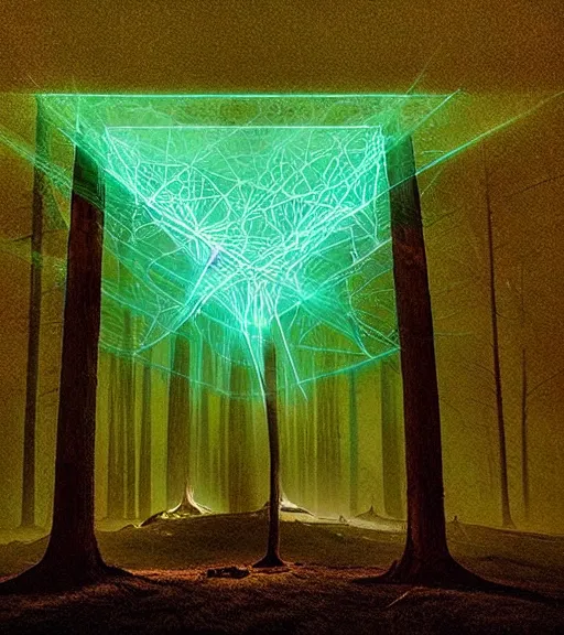 Image similar to lokah samastah sukhino bhavantu vertical green laser light, iphone 1 3 pro max, painting art, volumetric lighting, majestic light, ethereal, hyperrealistic, at night, epic, masterpiece, by reuben wu