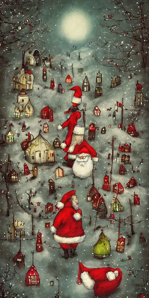 Image similar to a santa scene by alexander jansson