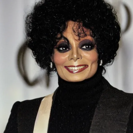 Image similar to diana ross mixed with michael jackson