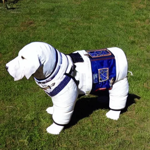 Image similar to dog in astronaut suit
