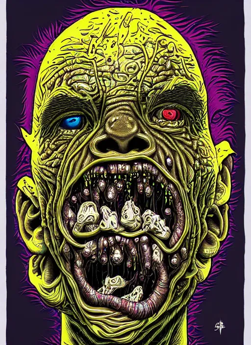 Image similar to messi's disgusting true form bursting from within, gross, slimy, sleazy, pustules, high details, intricate details, by dan mumford