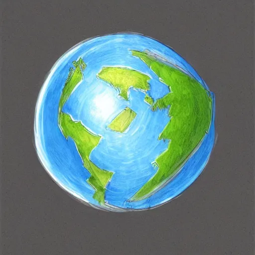 Cute cartoon of planet Earth