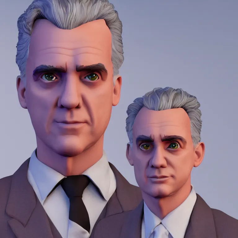 Image similar to jordan peterson turned into a my little pony, 3d render, unreal engine