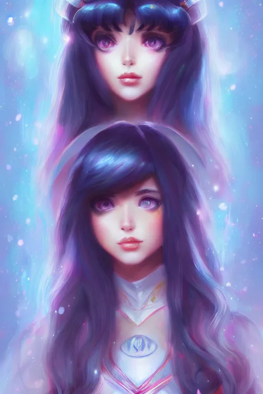 A Girl With Long Dark Hair And Bangs Sailor Moon Stable Diffusion