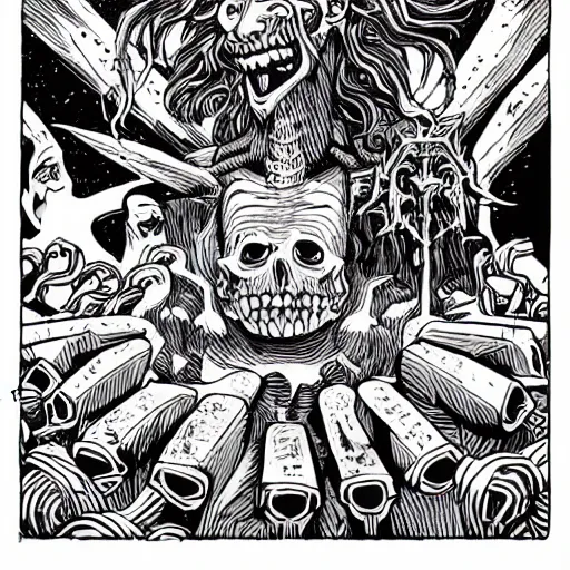 Image similar to mcbess illustration of vecna from stranger things