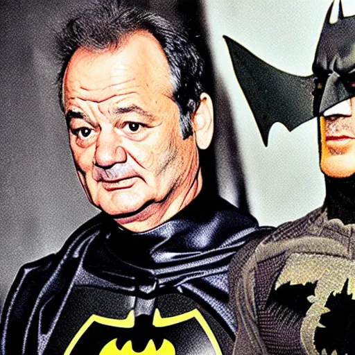 Prompt: bill murray is batman