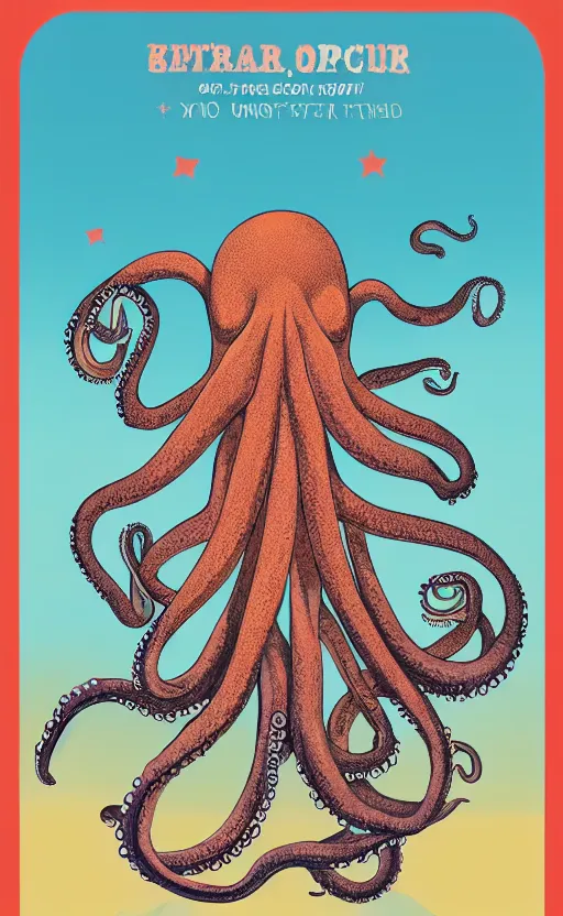 Prompt: highly detailed illustration of octopus holding hamburger, poster, symmetrical, 8 k, trending