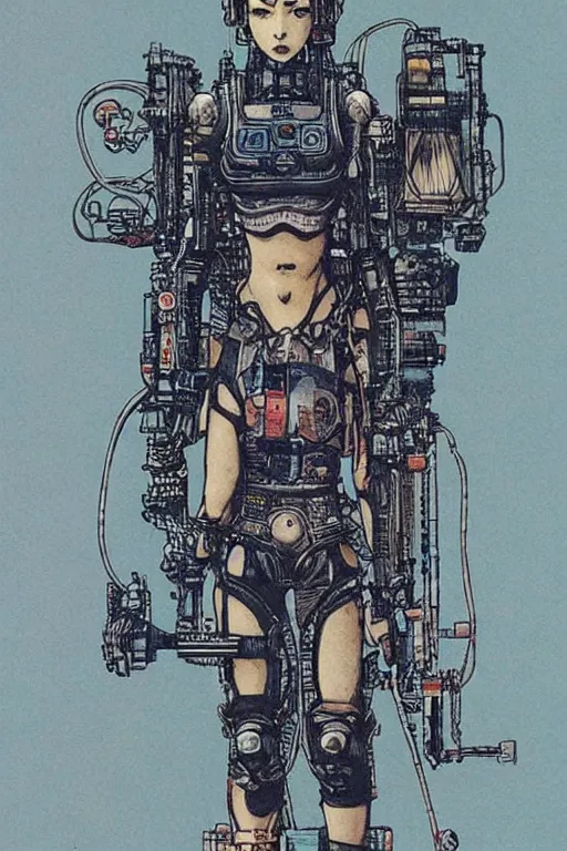 Image similar to a space - girl, 1 / 6 katsuya terada, cyberpunk