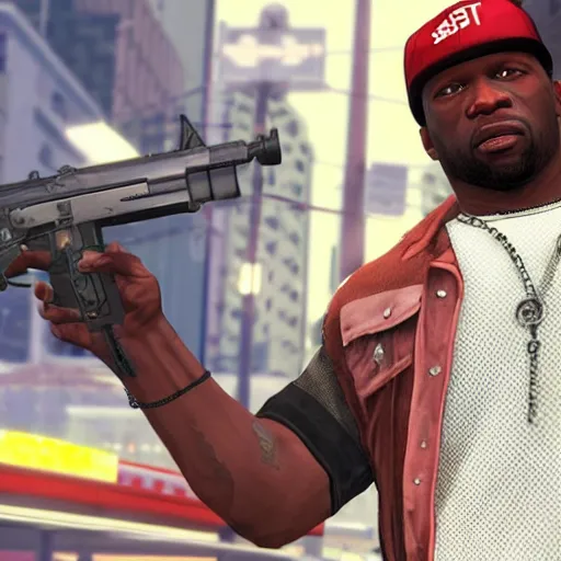 Image similar to still of fifty cent in gta v