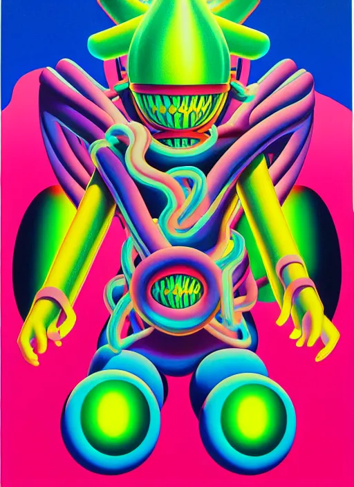 Image similar to yugioh monster by shusei nagaoka, kaws, david rudnick, airbrush on canvas, pastell colours, cell shaded, 8 k