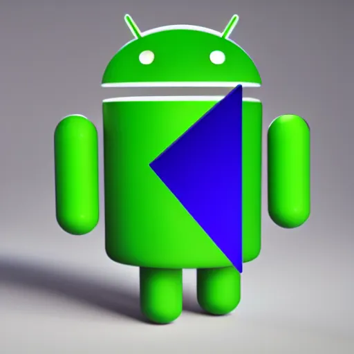 Image similar to android logo mixed with apple logo