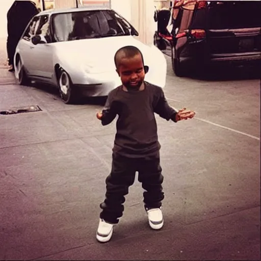 Image similar to “ kanye west as a tiny little man that is so small and cute ”